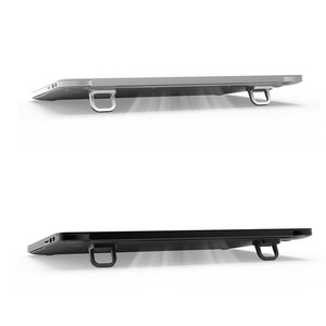 Lot de 2 mini-supports pour ordinateur portable en alliage de zinc, rehausseur de <span class=keywords><strong>clavier</strong></span>, <span class=keywords><strong>support</strong></span> de <span class=keywords><strong>bureau</strong></span> portable pour ordinateur portable et utilisation en extérieur - Product Image 3