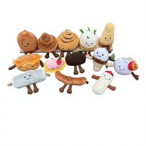 En stock : Porte-clés poupée en peluche Cinnamon Roll de la série gâteaux amusants sur le thème britannique, 10cm/13cm, pour les 5-7 ans, cadeau idéal et compagnon de réconfort - Product Image 1