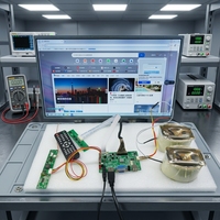 Placa controladora LCD de alta definición V53 con 2 puertos USB, control táctil AV USB, puerto serie RS-232