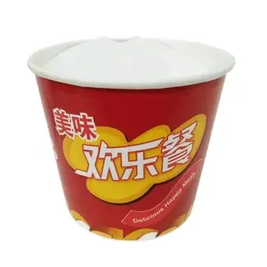 custom disposable recyclable paper bucket for fried chicken