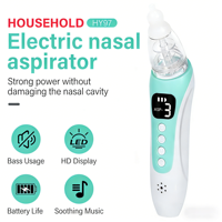 Aspirateur nasal électrique à piles, aspiration réglable, faible bruit, musique, doux, sûr, élimination des mucosités, confortable, usage domestique