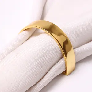 Cheap WholesaleTable Decoration Metal Gold Silver Napkin Rings for Wedding Decoration