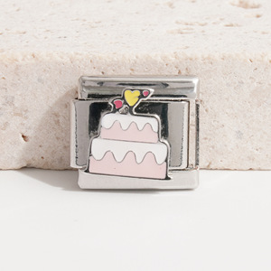 Italian Modular Stainless Steel Bracelet Food Theme Charms Unisex DIY Jewelry Chain - Product Image 4