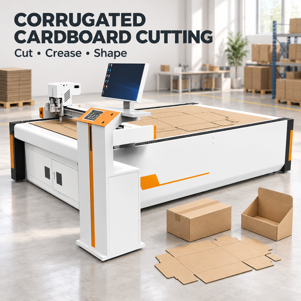 CNC Corrugated Carton Cutting Machine Flatbed Paper Cutting Plotter for ...