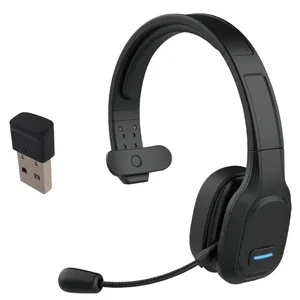 Wireless Big Earmuff Single Ear Headset With Dongle For Laptop