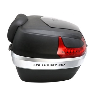 New Design PP Material Red Motorcycle Tail Boxes Blue Luxury 42L Top Case Motorcycle Trunk Box