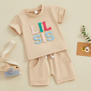 Enfant en bas âge bébé garçon fille vêtements grande soeur/<span class=keywords><strong>frère</strong></span> petite soeur/<span class=keywords><strong>frère</strong></span> correspondant tenues enfants été Shorts ensembles - Product Image 5