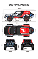 Coche RC MJX Hyper H8P sin Escobillas a Escala 1/8, 4WD Todoterreno, Simulación de Escalada Ford Bronco Baja 1000, Juguete de Control Remoto