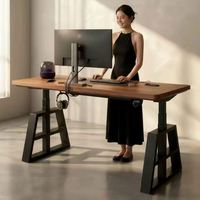 Bureau d'étude électrique réglable en hauteur, table pour ordinateur portable, PC, bureau assis-debout avec mécanisme de réglage de la hauteur