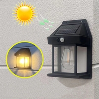 Petite Lampe Murale Solaire Rétro, Économe en Énergie, Étanche avec Détecteur de Mouvement, Ampoule LED pour Maison et Garage, Éclairage Solaire