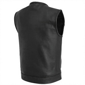 Chaleco Clásico de Cuero para Hombre, Estilo Motero, Transpirable, Invierno, Estilo Urbano, 100% Suave y Cómodo - Product Image 2