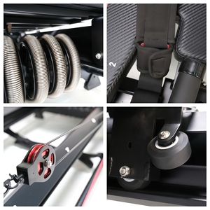 Máquina <span class=keywords><strong>de</strong></span> <span class=keywords><strong>Pilates</strong></span> Reformer <span class=keywords><strong>de</strong></span> Aleación <span class=keywords><strong>de</strong></span> Aluminio <span class=keywords><strong>de</strong></span> Grado Comercial con Estructura Resistente y 8 Resortes <span class=keywords><strong>de</strong></span> Resistencia, Kit <span class=keywords><strong>de</strong></span> Cuerdas y Poleas - Product Image 6