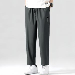 Men's Lightweight Summer Casual Mid Waist Jogger Trousers <strong>Harem</strong> <strong>Pants</strong> Plain Dyed Anti-Pilling Front Flat Loose Fit - Product Image 2