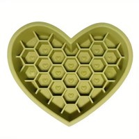 Tapis de léchage portable en forme de cœur pour animaux de compagnie, mangeoire lente pour chiens et chats, idéal pour l'usage quotidien ou comme cadeau de fête