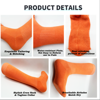 Chaussettes de sport respirantes personnalisées 2024 pour garçons et filles, chaussettes de football en polyester, chaussettes de football antidérapantes
