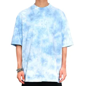 OEM 2024 hohe Qualität kurze Ärmel Vintage TIE DYED lässige Hemden für Herren geprägtes T-Shirt amerikanische Flagge 3D-bedrucktes Muster