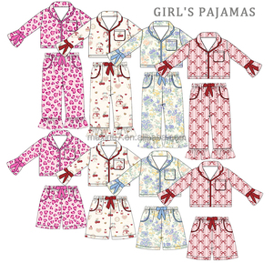 ชุดคริสมาสต์เด็กผู้หญิง2ชิ้นสำหรับฤดูหนาวปักลายตัวอักษรลายสก๊อตสีแดง - Product Image 4