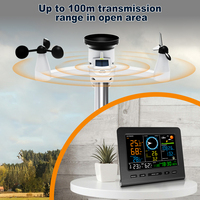 Station météo sans fil 8-en-1 avec synchronisation Wi-Fi, capteur extérieur alimenté par énergie solaire, température/humidité/vent/pluie/pression en temps réel, 5 % HR