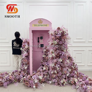 Chemin de table floral 3D moderne en acrylique blanc, lisse, durable, luxueux, taille personnalisable, utilisation intérieure/extérieure - Product Image 4