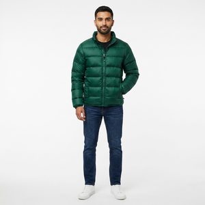 Chaqueta Acolchada de Alta Calidad para Hombre con Cuello Alto, Logotipo Frontal, Impermeable, Transpirable, Estilo Urbano, para Invierno - Product Image 1