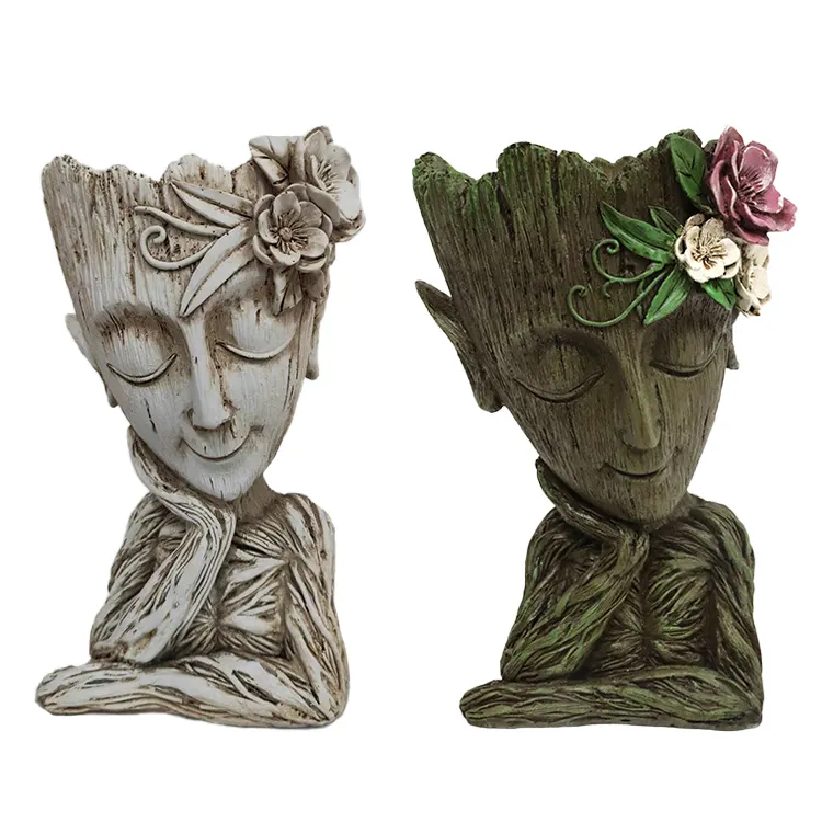 Wholesale Customized Cute Resin Treeman Groot Succulent Planter Baby Groot Flower Pot For Garden Ornaments