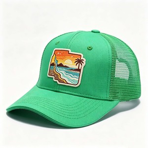 ออกแบบหมวกเบสบอลทรง Trucker ปักลายเอง 6 แผง สีดำ ผลิตจากโพลีเอสเตอร์/คอตตอน สไตล์ออสเตรเลีย - Product Image 3