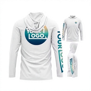 Sweat à capuche de pêche pour homme UPF 50, impression par sublimation avec logo personnalisé, protection anti-UV, pull à manches longues, design dégradé de couleur - Product Image 4