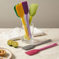 Spatule à gâteau en silicone multicolore résistante à la chaleur, adaptée aux aliments, pour les outils de pâtisserie domestiques