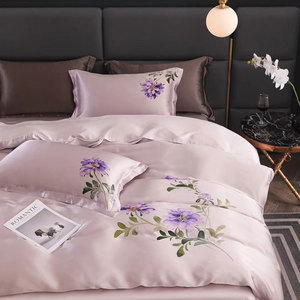 Ensemble de literie en satin soyeux de qualité supérieure, doux et soyeux, pour la maison et l'hôtel - Product Image 1
