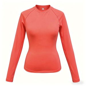 เสื้อโยคะแขนยาวสำหรับผู้หญิง ทรงเข้ารูป แห้งเร็ว คอกลม เสื้อออกกำลังกายสำหรับยิมและวิ่ง - Product Image 2