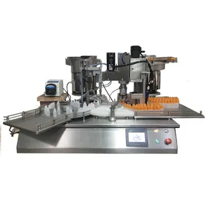 Tabletop automatic essential oil filling and capping machine Bottle rinser-filler-capper
