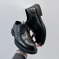 Chaussures en cuir pour hommes, style Brock, décontractées, britanniques, printemps-été, à semelle épaisse, rehaussantes, formelles, Derby, pour mariages et cérémonies