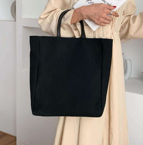 Customized logo <b>large</b> capacity solid color canvas <b>bag</b> durable canvas tote <b>bag</b> with leather handle shopping <b>bag</b> - Product Image 5