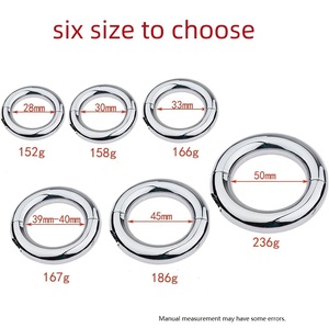 Anneaux de chasteté en métal pour hommes, dispositif de retenue du scrotum et des testicules, anneaux pénien, étireurs de testicules, jouets sexuels pour hommes gays, retardateur d'éjaculation - Product Image 2