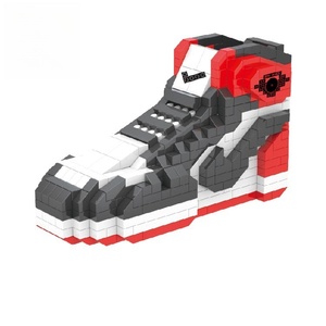 2025 Hot lưu niệm nhựa bóng rổ Giày phim hoạt hình AJ xây dựng khối bóng rổ Giày xây dựng khối hạt lớn - Product Image 3