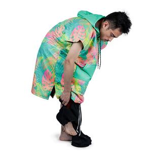 Serviette <span class=keywords><strong>de</strong></span> plage à capuche en microfibre pour femme avec fonction compressée d'été à rayures avec logo personnalisé - Product Image 5