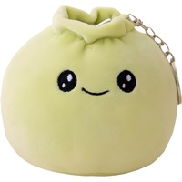 11cm Mini riz Bao cuit à la vapeur farci pain en peluche boulettes jouets porte-clés breloque mignon doux poupées sac pendentif décoration