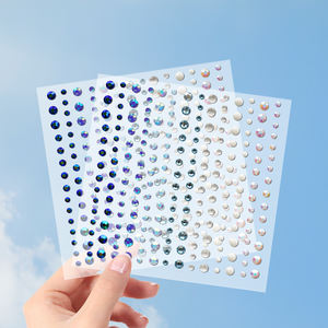 Venta caliente DIY perla gema pegatinas acrílico lágrima topo maquillaje ojo cara diamante transfronterizo PVC decorativo ojo cara pegatinas - Product Image 5