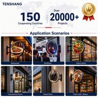 Panneau publicitaire circulaire LED haute définition P2.5, 500 mm, double face, contrôle par application Wifi, affichage dynamique pour magasin