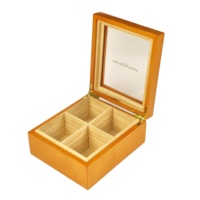 Boîte cadeau en bois recyclable de luxe, faite à la main, avec design gravé au laser, forme rectangulaire, artisanat en bois unique et élégant pour le thé