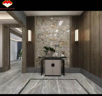 Nouveau matériau en marbre avec veines dorées Dalle de marbre doré effet marbre doré Bugatti poli pour panneau de mur intérieur