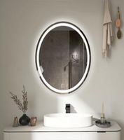 Miroir en verre architectural encadré en alliage d'aluminium pour salle de bain de bâtiment résidentiel