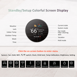 Bouton <span class=keywords><strong>Thermostat</strong></span> <span class=keywords><strong>Climatisation</strong></span> Smart Wifi Room 24V <span class=keywords><strong>Thermostat</strong></span> pompe à chaleur - Product Image 4