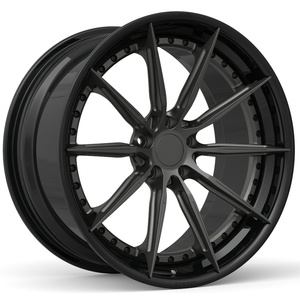DEONEO Jantes forgées en fibre de carbone 2 pièces de 18 à 24 pouces, adaptées aux voitures de course, <span class=keywords><strong>Ferrari</strong></span> 458, Aston Martin <span class=keywords><strong>DB11</strong></span>, Porsche 911 - Product Image 2