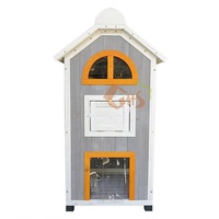 Maison de chat en bois extérieur, intérieur, moderne