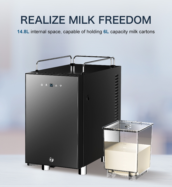 Small Volume Low Temperature Milk Storage Cabinet and Coffee Machine with the Same Size Refrigerator