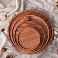 Plateau de service en bois artisanal écologique, décoration de table classique, articles de cuisine, artisanat, plateaux et planches