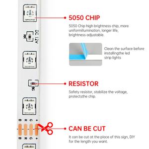 Tira de Luces LED SMD 5050 de 12V con Control IR para Decoración Interior, 5m 10m, Impermeable - Product Image 3