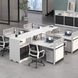 Escritorio de <span class=keywords><strong>Oficina</strong></span> Moderno de Madera para <span class=keywords><strong>Trabajo</strong></span>, Estudio, Personal Financiero, con Separador de Ambiente Ajustable y Duradero - Product Image 2