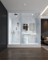 Salle de bain intégrée de qualité supérieure, isolée, en fibre de verre, pour l'extérieur, fabrication directe d'usine, qualité supérieure, de qualité industrielle